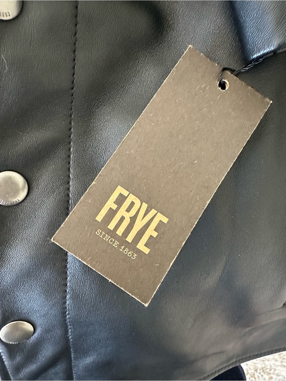 NWT Frye Black Leather Jacket - Picture 4 of 5
